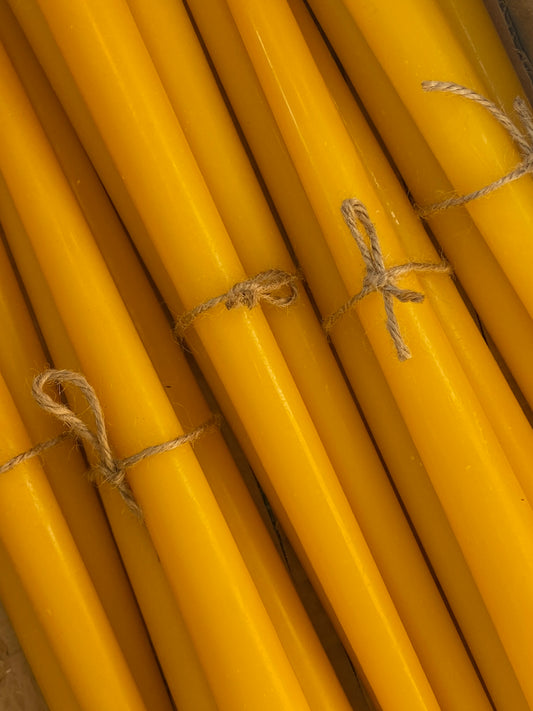 NEW - Tapered Beeswax Candles (3pk)